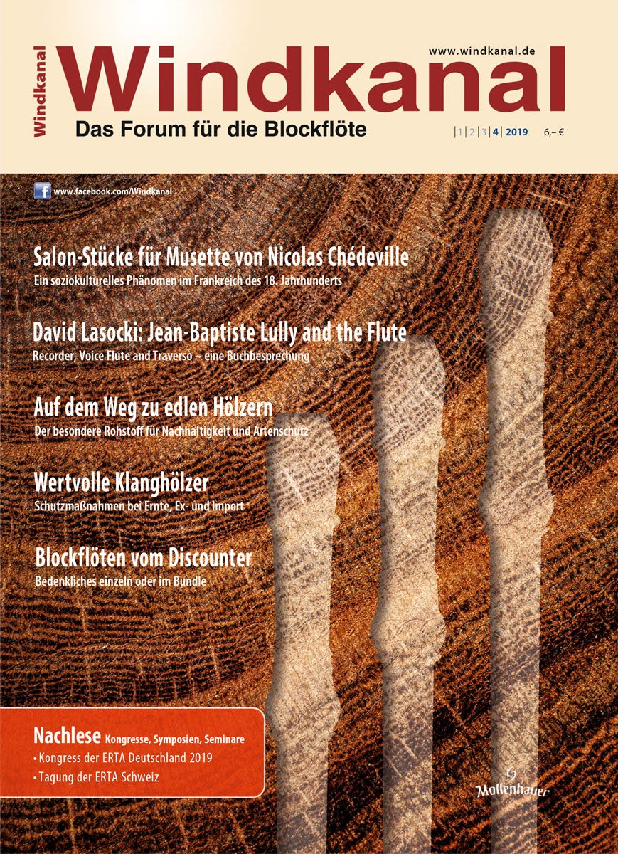 Blockflötenzeitschrift Windkanal: Titelbild der Ausgabe 2019-4