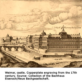 Weimar from the 17th century: Copperplate engraving