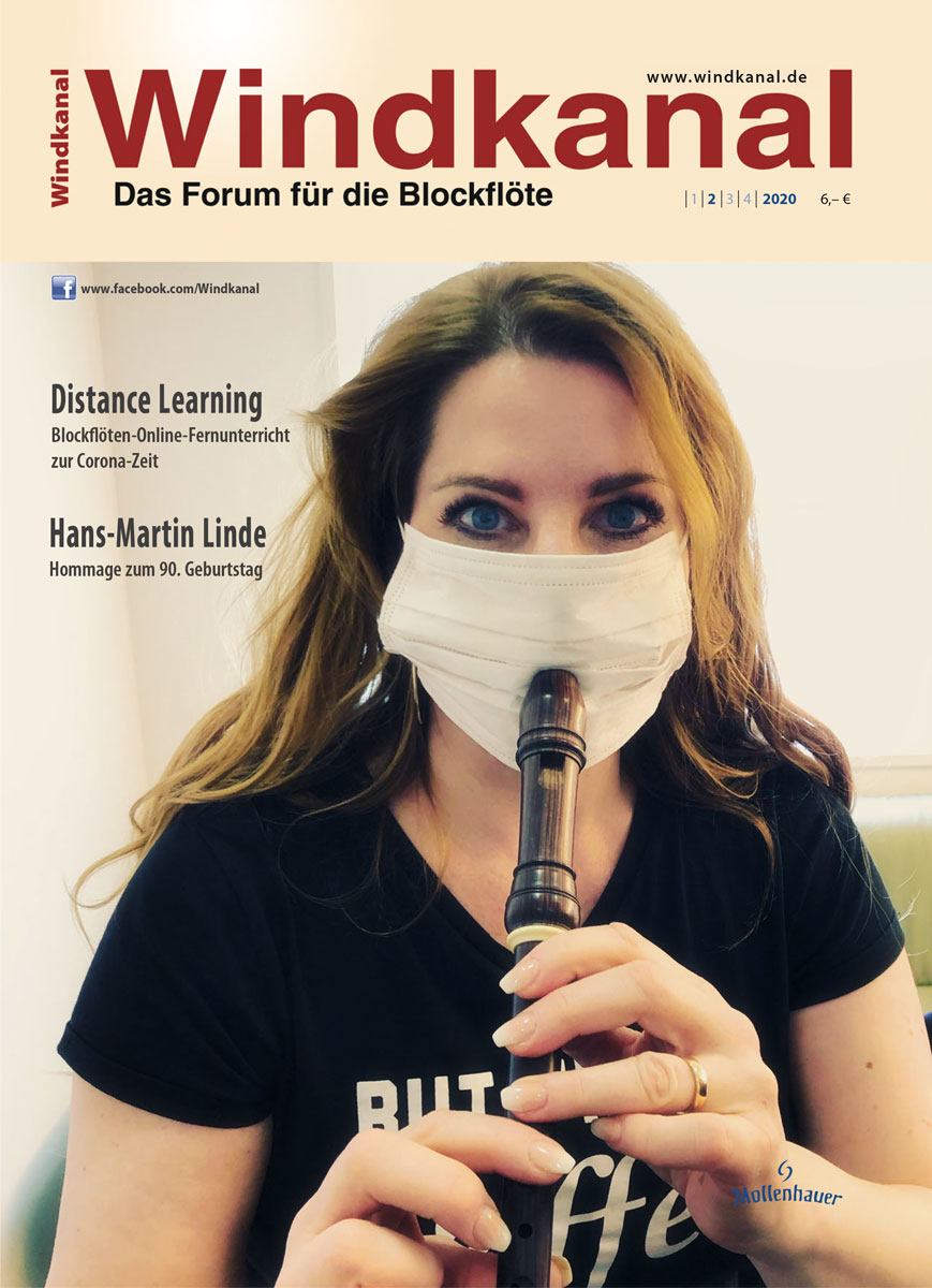 Blockflötenzeitschrift Windkanal: Titelbild der Ausgabe 2019-3