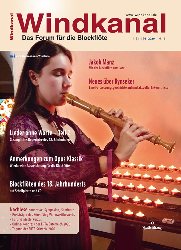 Blockflötenzeitschrift Windkanal: Titelbild der Ausgabe 2020-3