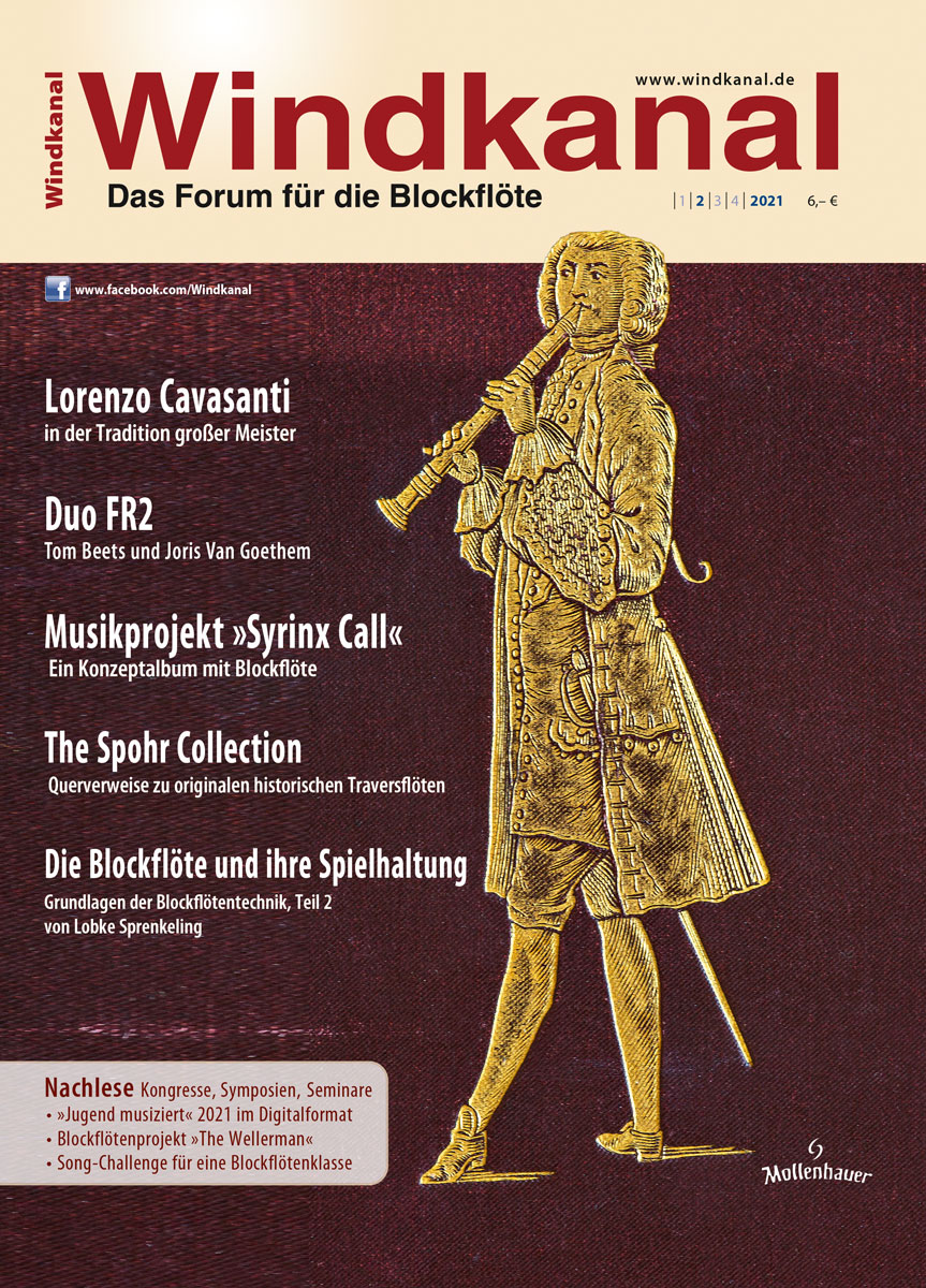 Blockflötenzeitschrift Windkanal: Titelbild der Ausgabe 2020-4