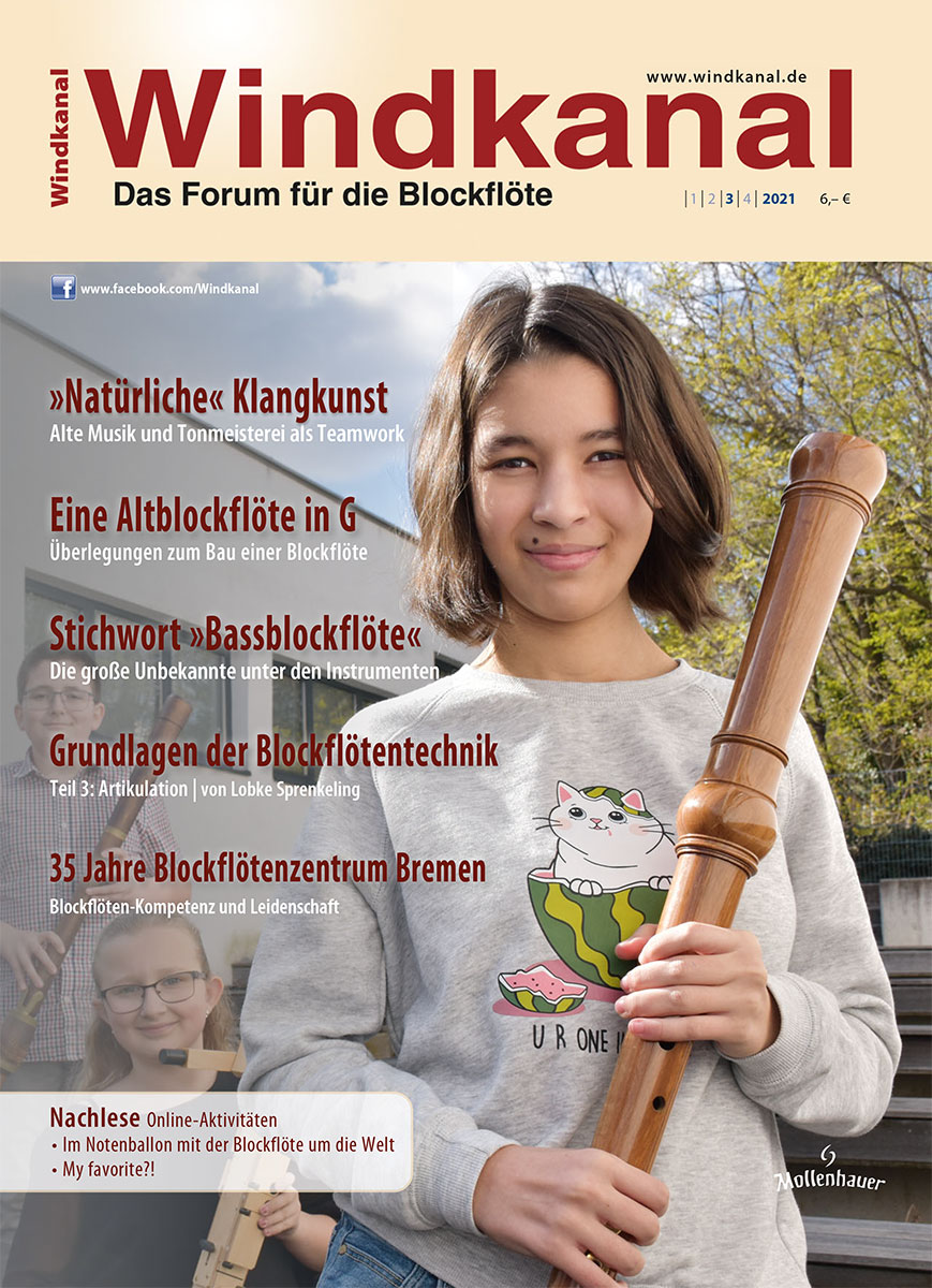 Blockflötenzeitschrift Windkanal: Titelbild der Ausgabe 2020-4