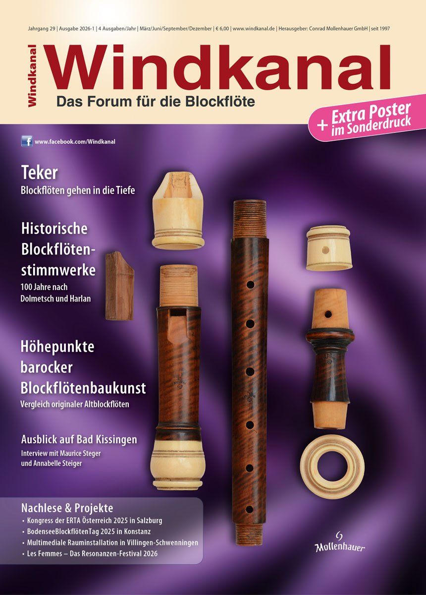 Blockflötenzeitschrift Windkanal: Titelbild Aktuelle Ausgabe