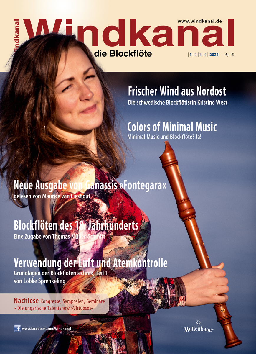 Blockflötenzeitschrift Windkanal: Titelbild der Ausgabe 2020-4