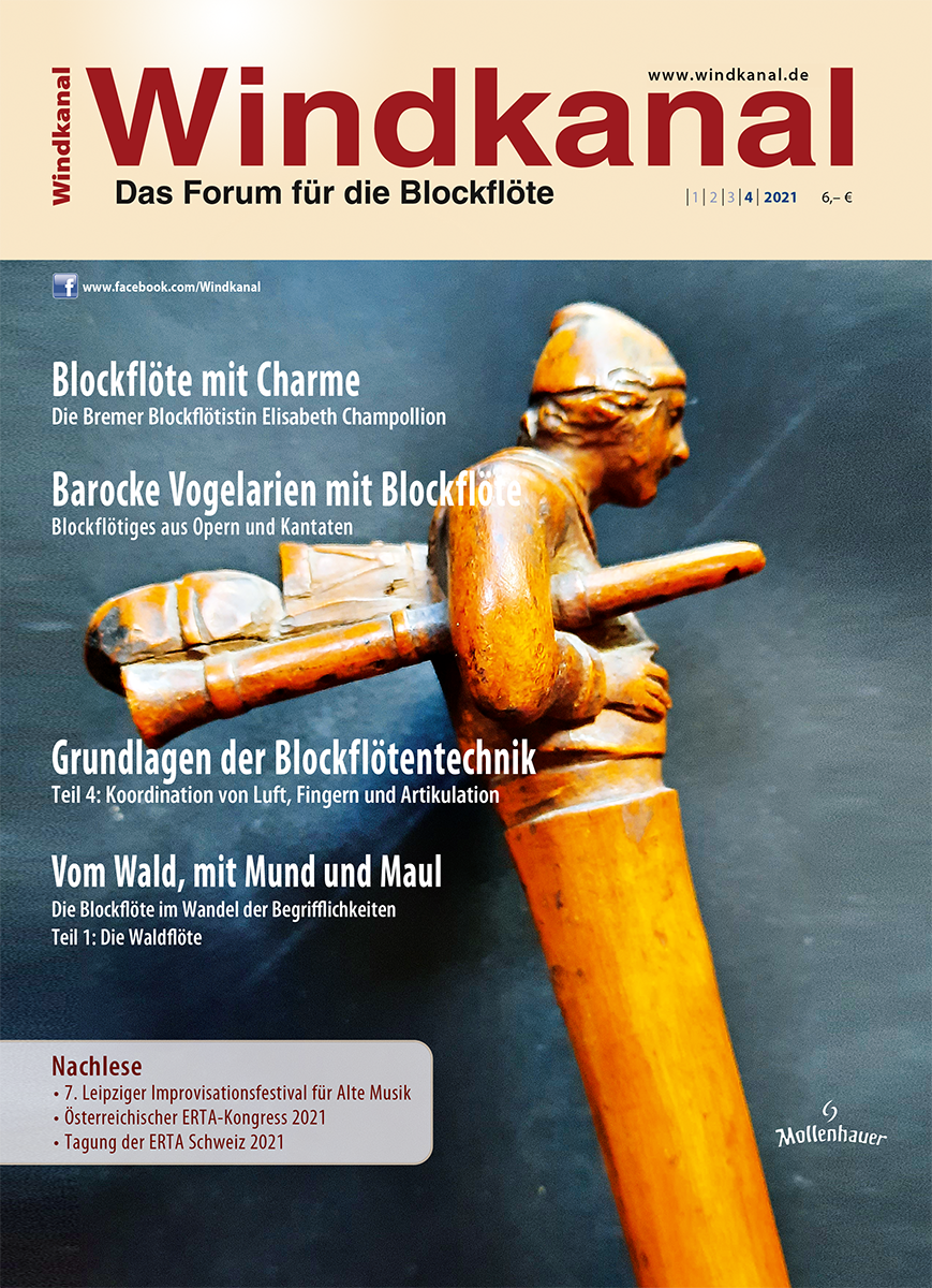 Blockflötenzeitschrift Windkanal: Titelbild der Ausgabe 2020-4