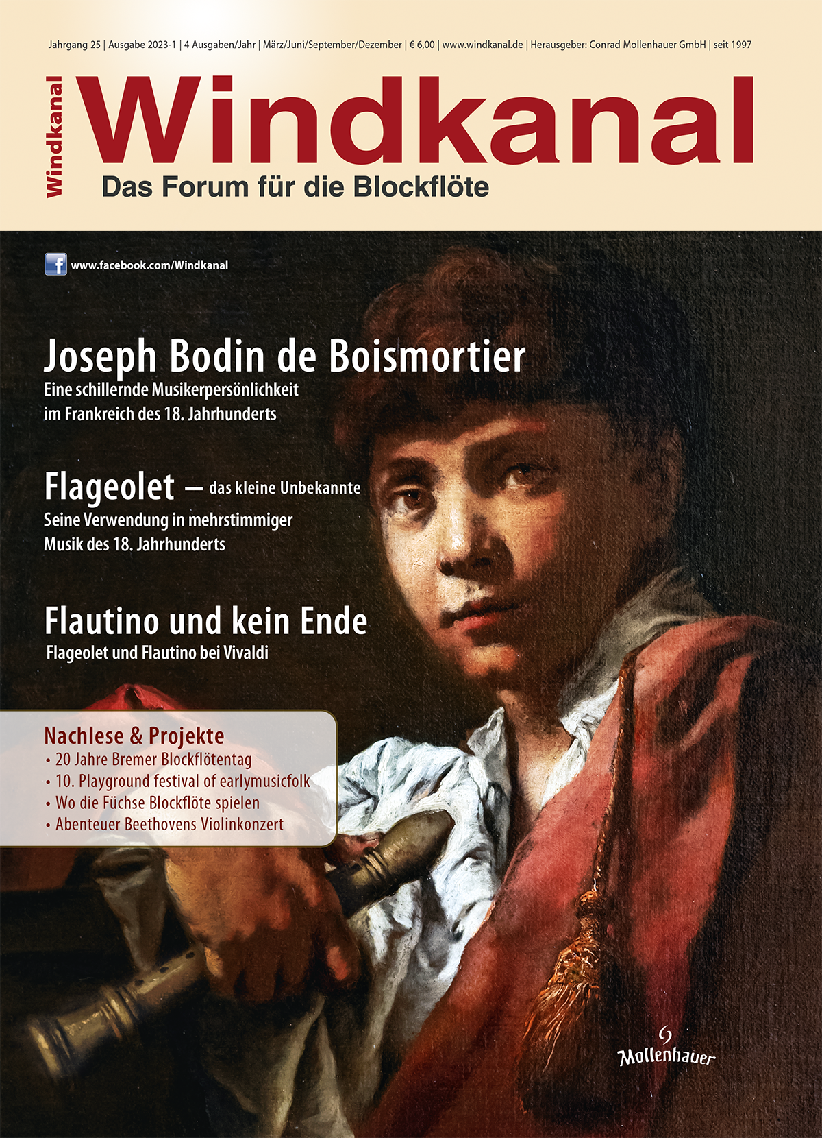 Blockflötenzeitschrift Windkanal: Titelbild der Ausgabe 2023-1
