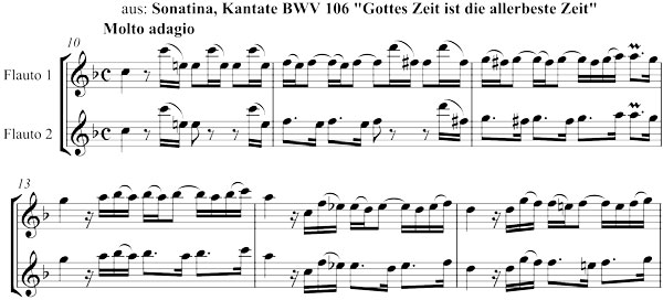 Sheet-music-exampe: Sonatina Kantate BWV 106