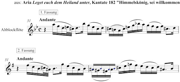 Sheet-music-example: Aria: leget euch dem Heiland unter Katate 182