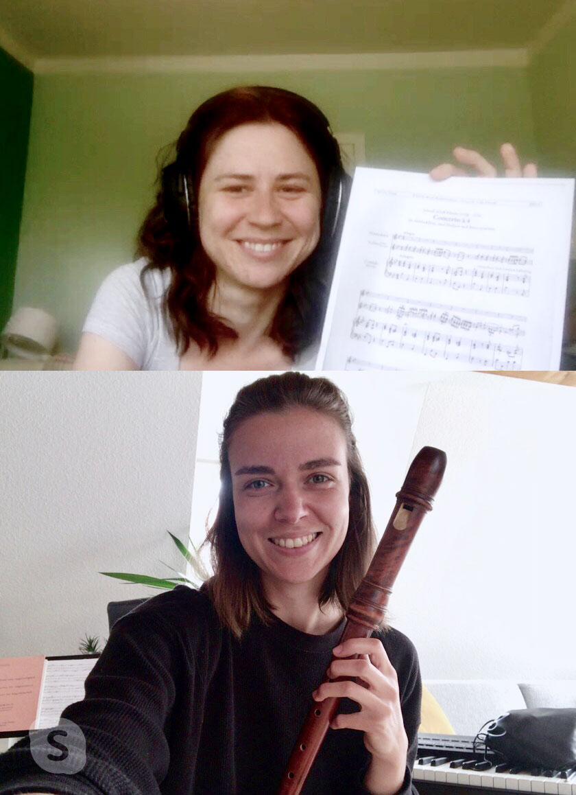 Sina Bayer und Jasmin Röder von der Musikhochschule Frankfurt/M